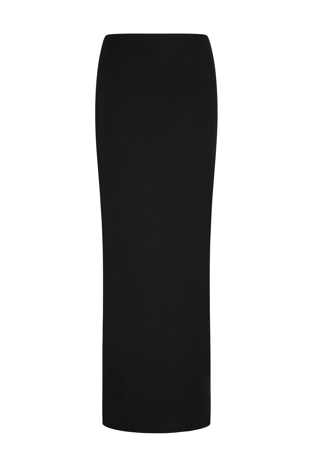 Everyday Jersey Maxi Skirt in Black, back view.