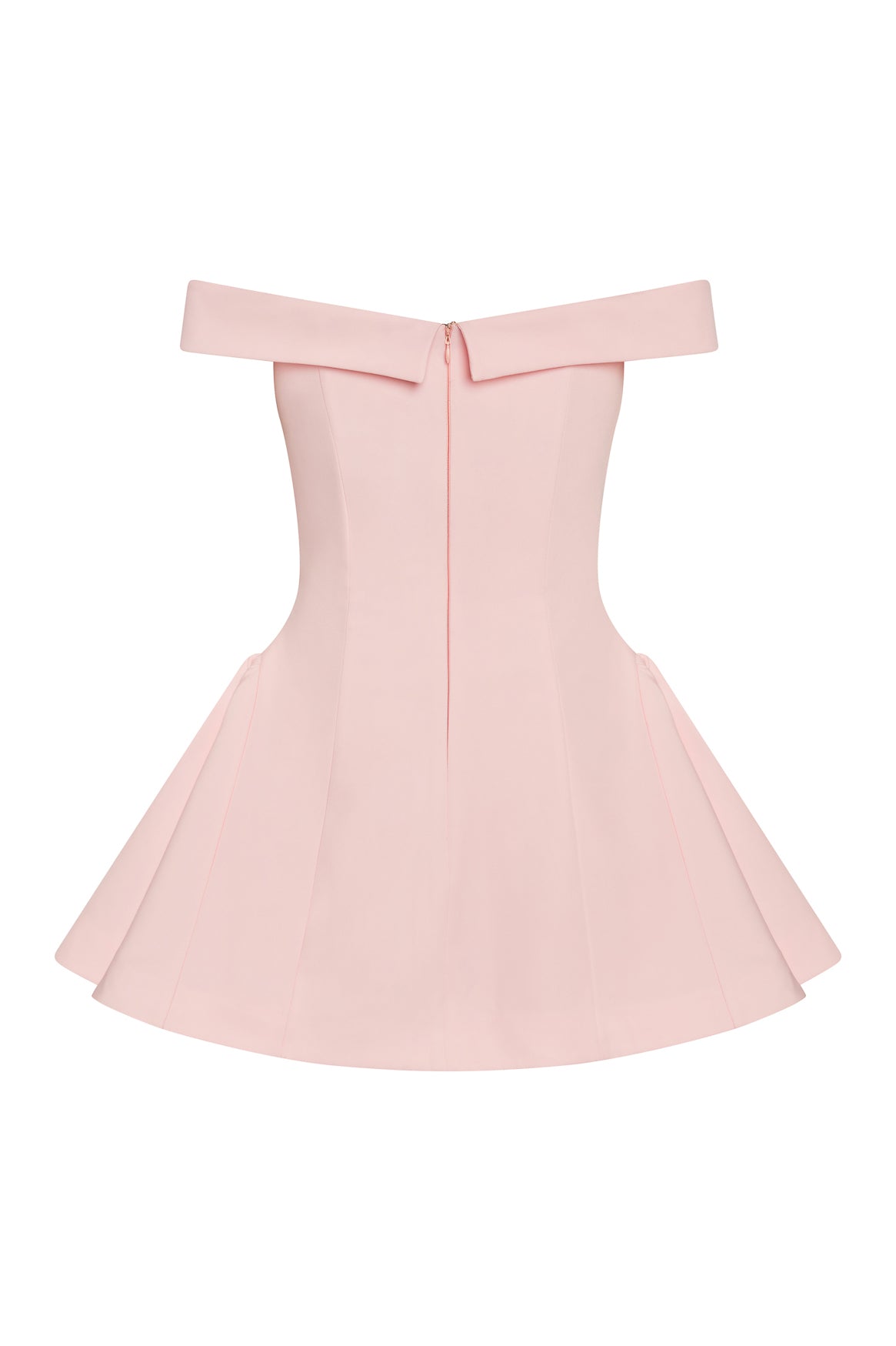 Raquel Babydoll Corset Mini Dress in Pink, back view