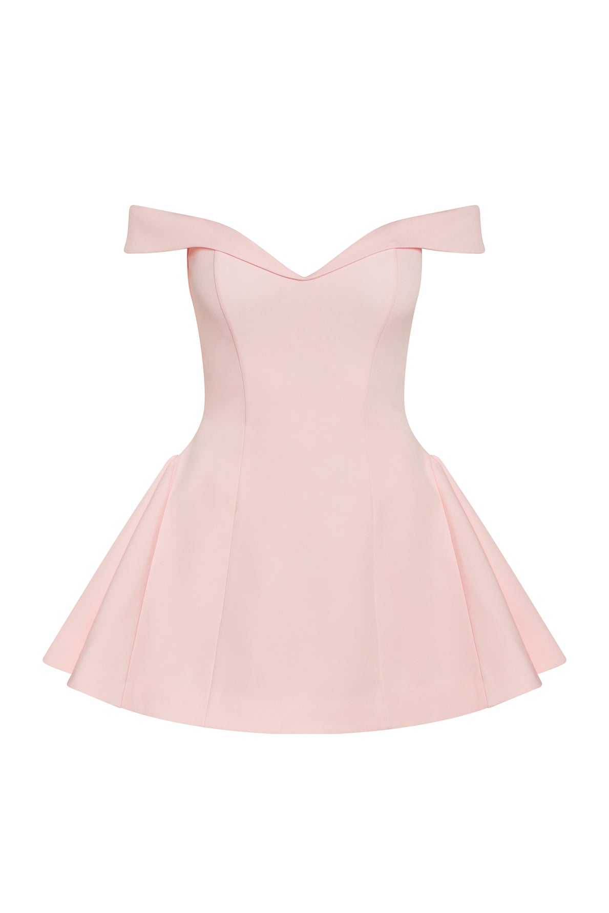 Raquel Babydoll Corset Mini Dress in Pink, front view